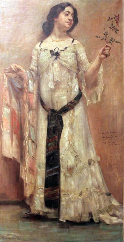 Portrait of Charlotte Berend in a White Dress by Lovis Corinth